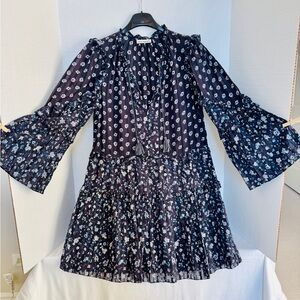 Ulla Johnson Women’s Dress in Navy and White Floral